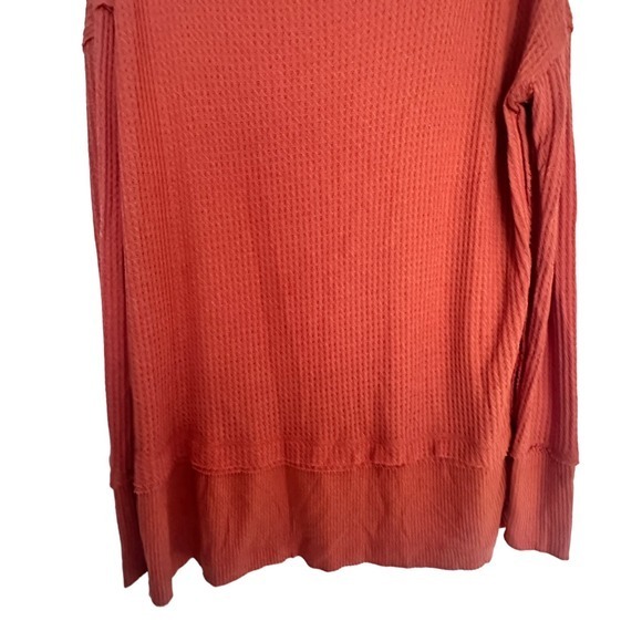 We The Free North Shore Thermal Waffle Knit Tunic orange Small - Picture 6 of 9